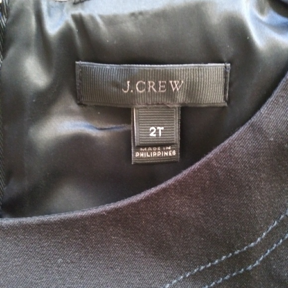 J.Crew Tall Black Gathered Sleeve Dress Size 2T - Picture 5 of 8